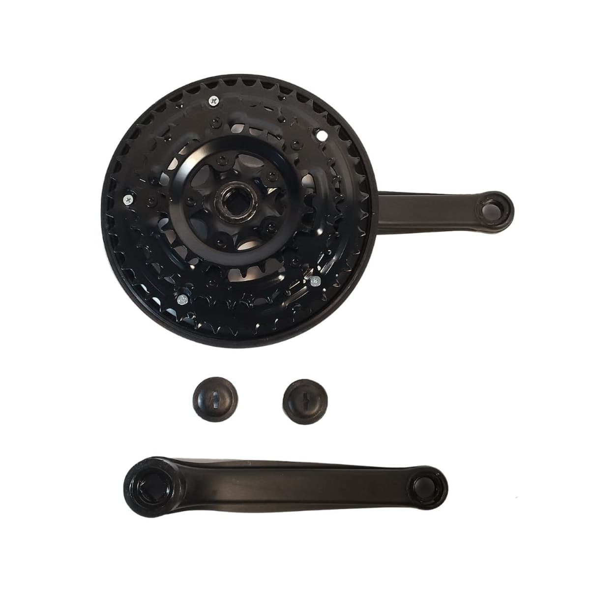 Pedivela Aço Triplo Foss Reduzido 24/34/42D Preto 175mm Ponta Quadrada