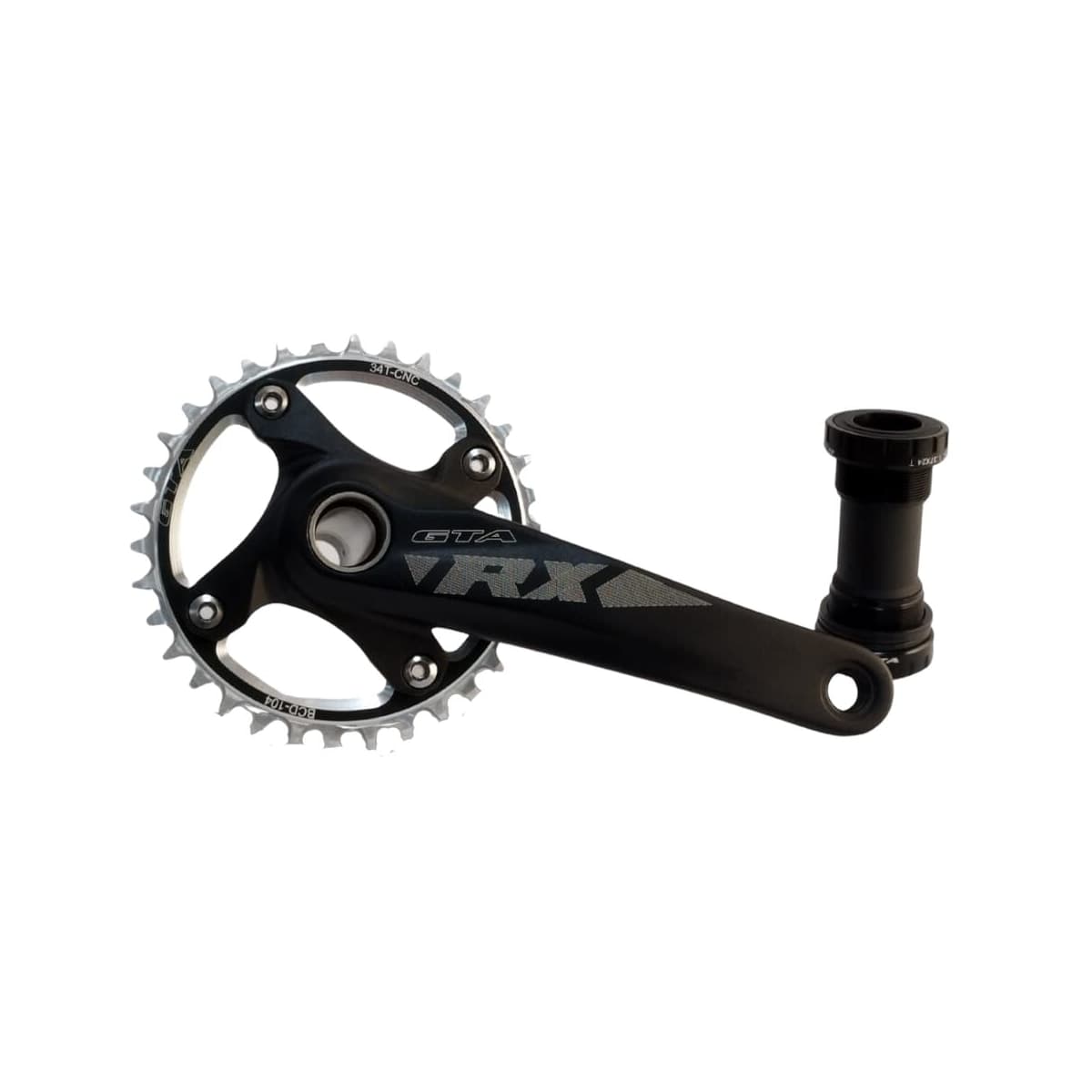 Pedivela Alumínio Single GTA 34D Preto 175mm 12V