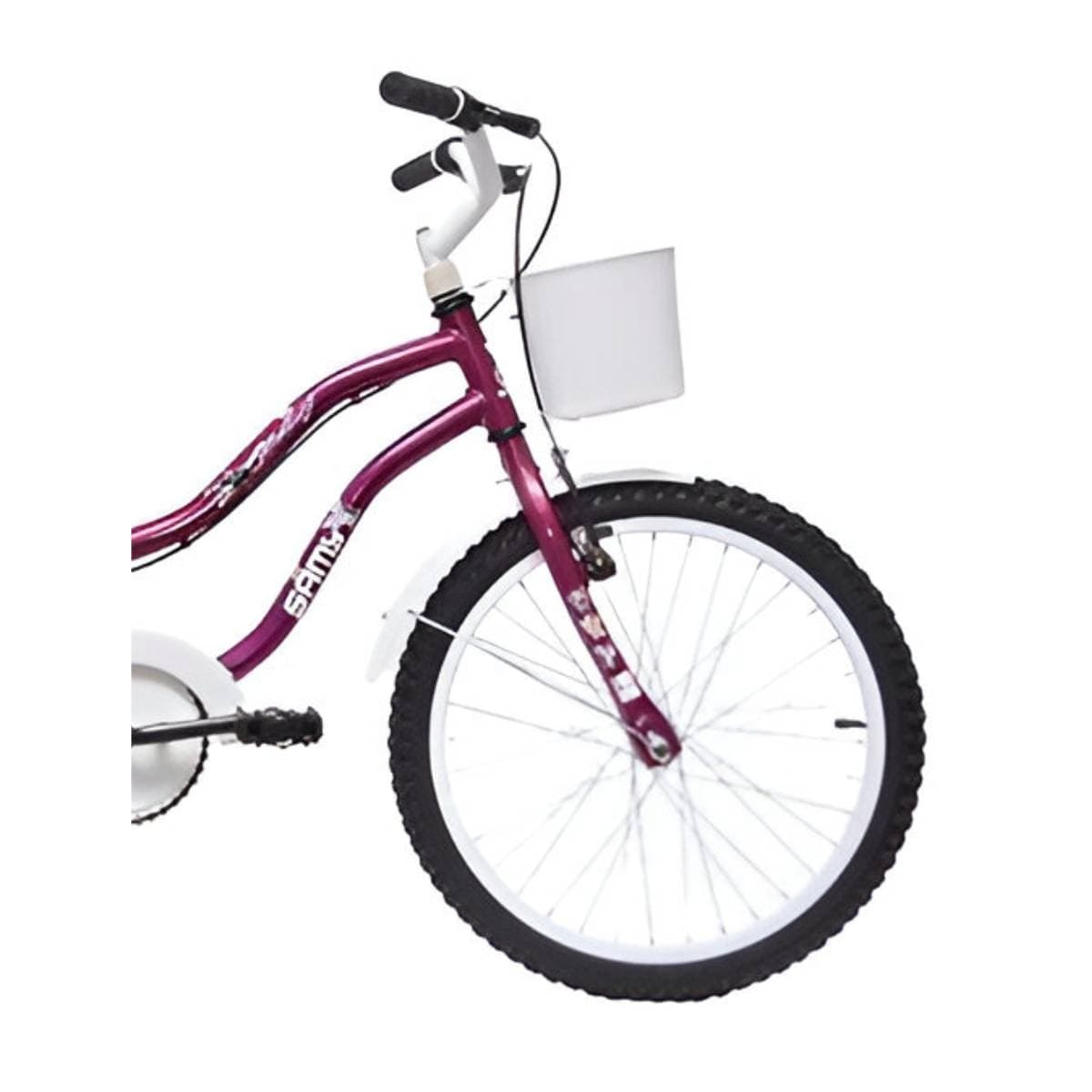 Bicicleta Aro 20 Samy Jady Bege e Branco
