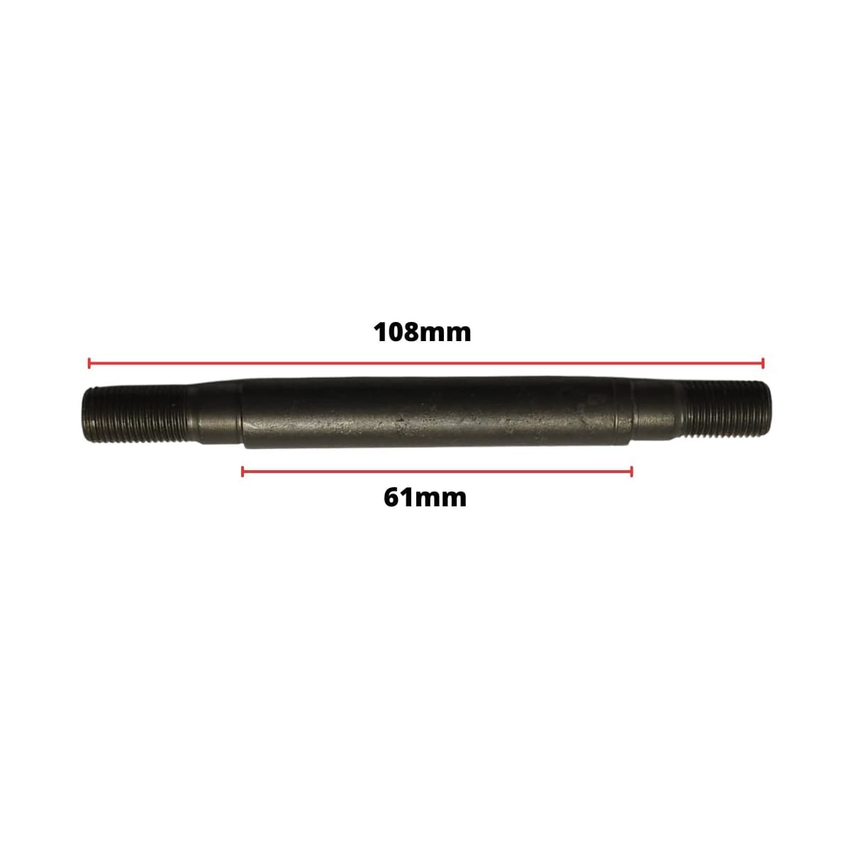 Eixo Dianteiro Furado Shun Feng 108mm Aço Grosso 3/8