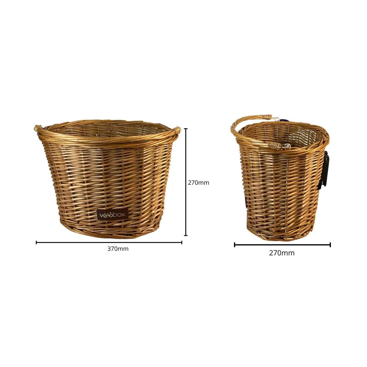 Cesta de Bicicleta Aro 26 Velobox Vime Amarelo