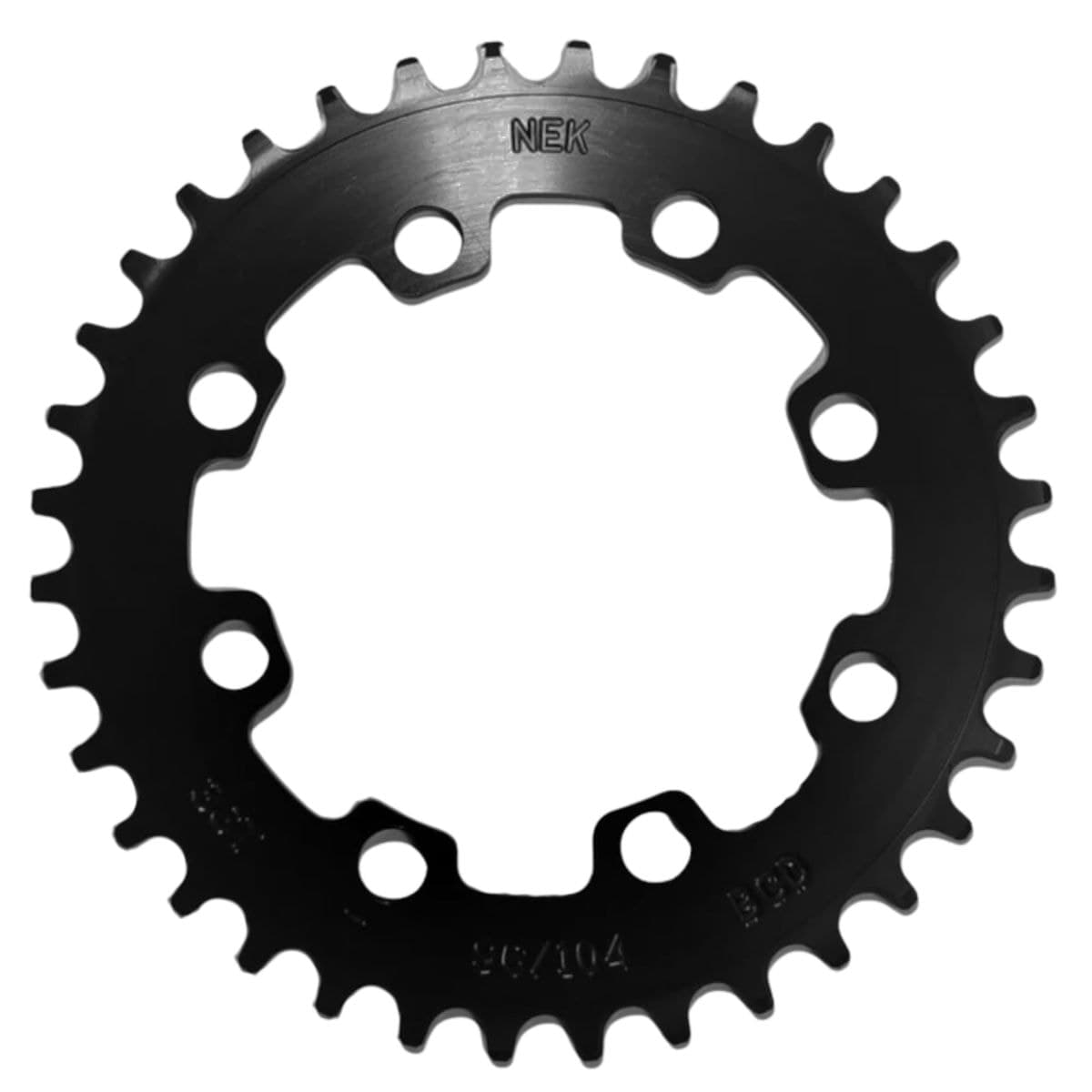 Coroa Single Nek 38 Dentes Alumínio BCD 96/104 Preto
