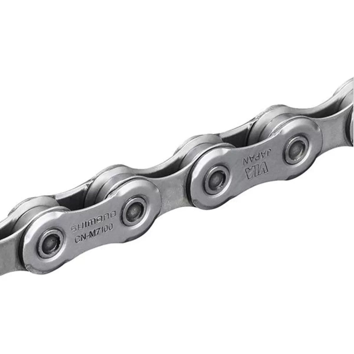 Corrente Fina Shimano M7100 126 Elos Prata 12 Velocidades