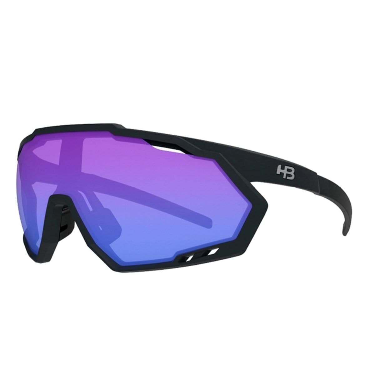 Oculos Ciclismo HB Spin Matte Black Blue Red Chrome