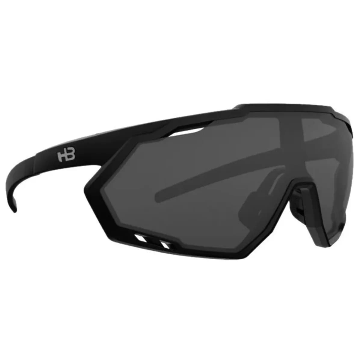 Oculos Ciclismo HB Spin Matte Black Gray Cristal