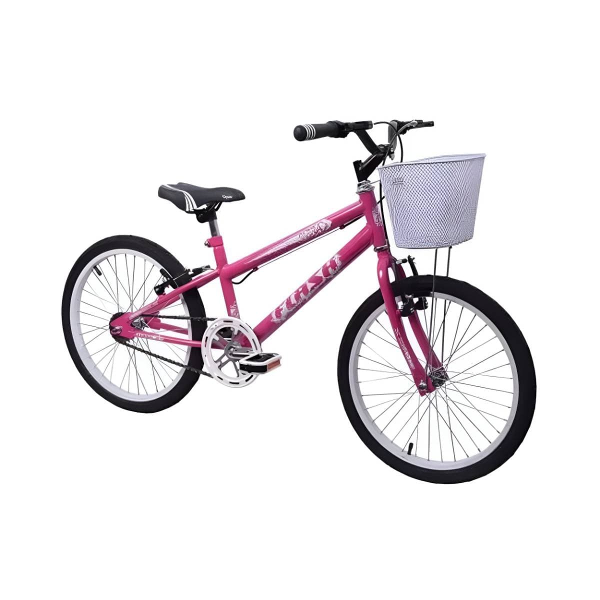 Bicicleta Aro 20 Garra7 Flash Rosa Verniz e Branco