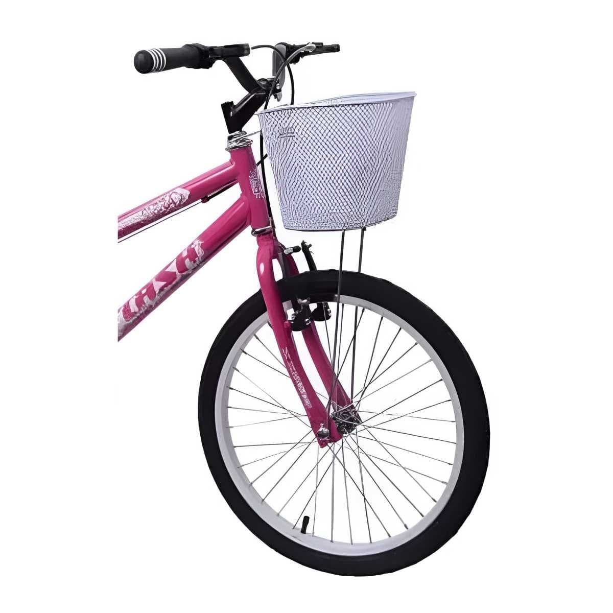 Bicicleta Aro 20 Garra7 Flash Rosa Verniz e Branco