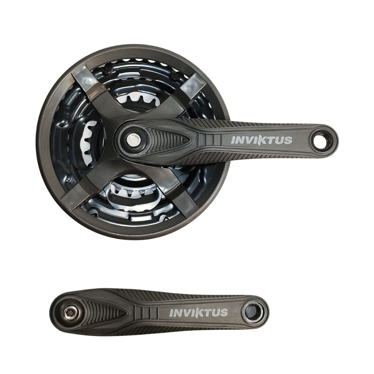 Pedivela Aço Triplo Inviktus 24/34/42D Cinza 170mm