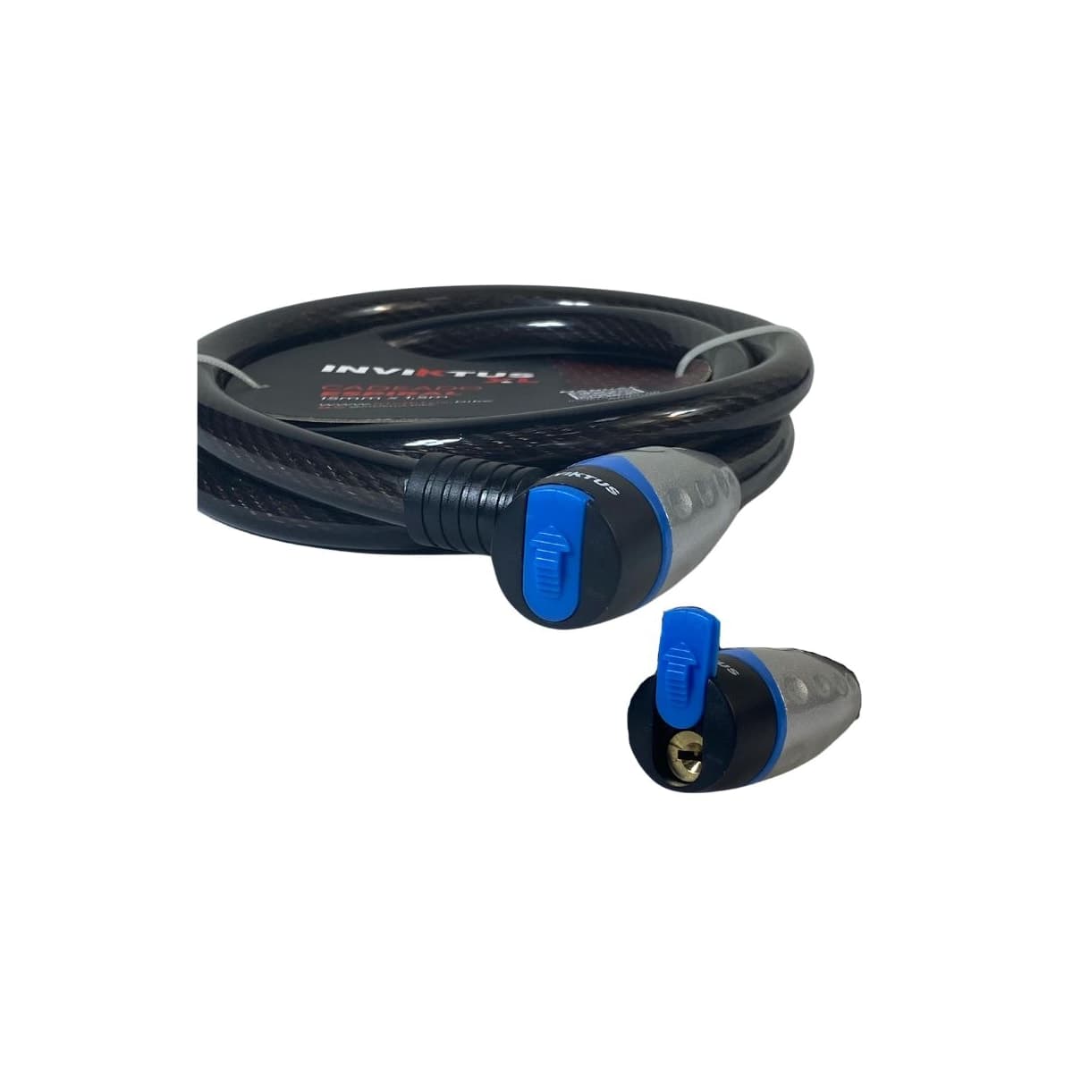 Cadeado de Bicicleta Espiral Inviktus Com Chave 15mm X 1,5M