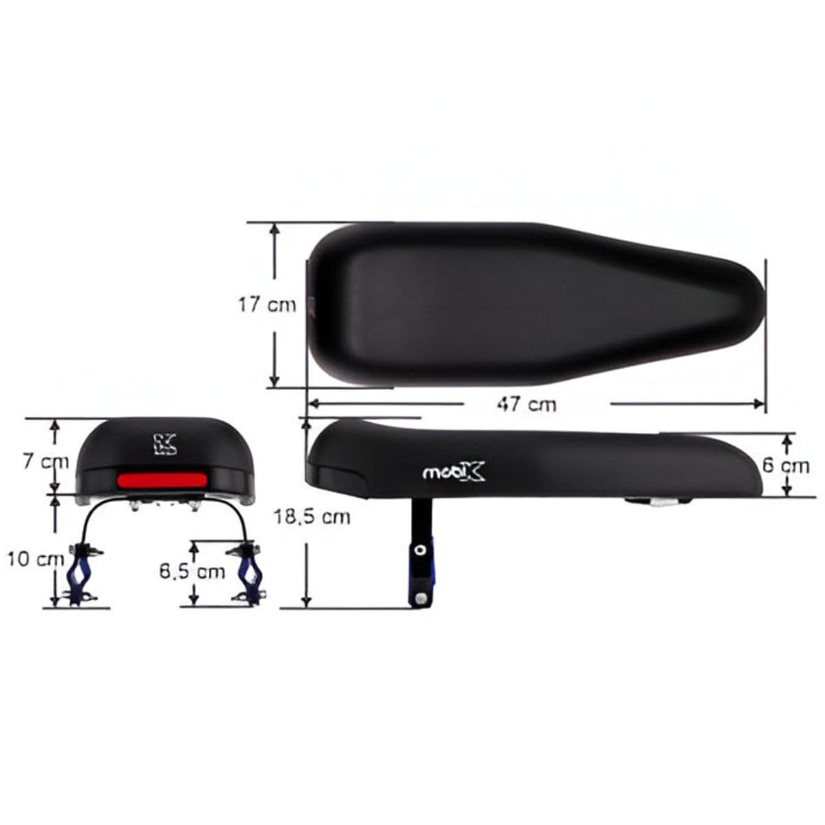 Assento de Bagageiro Kalf Mobike Basic Preto