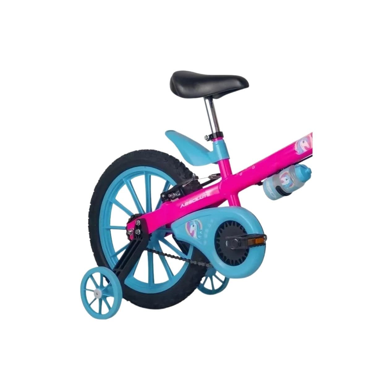 Bicicleta Aro 16 Absolute Unicornio Rosa e Azul