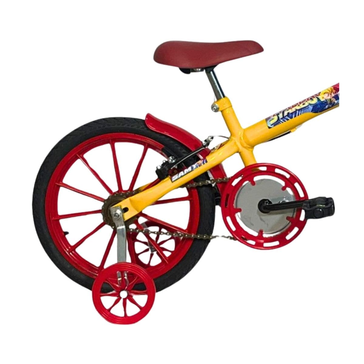 Bicicleta Aro 16 Amarelo e Vermelho
