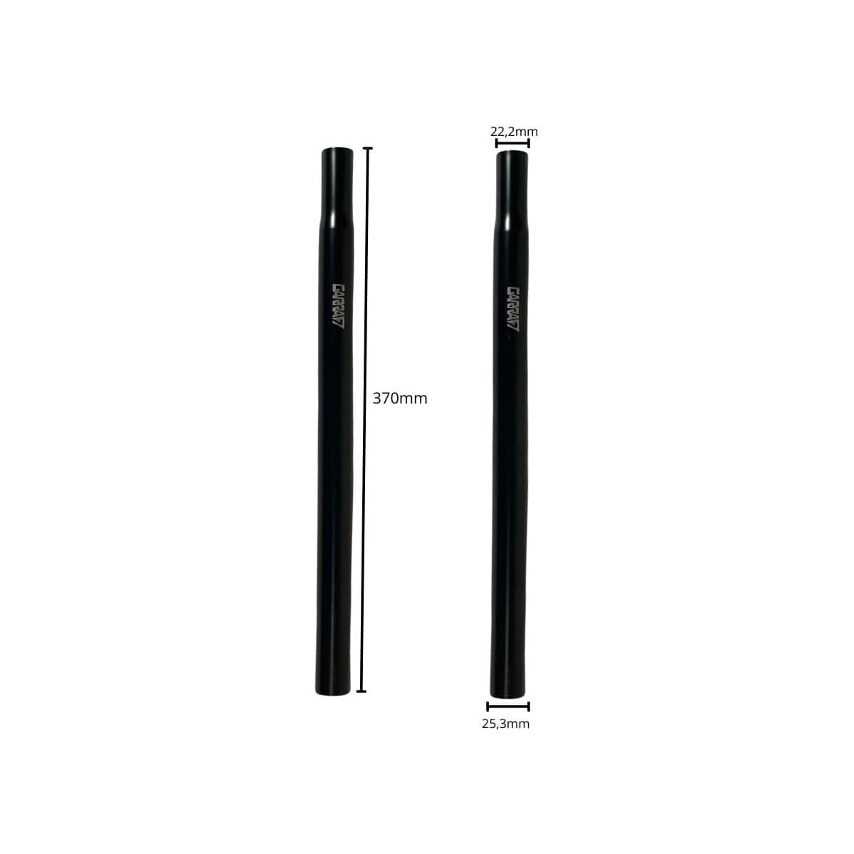 Canote de Selim Importado Aço 27,2mm X 350mm Preto