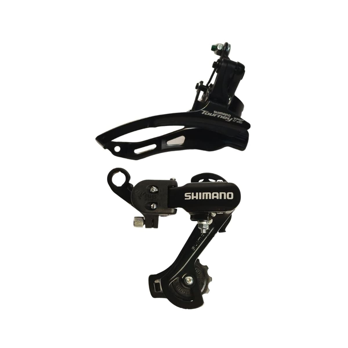 Cambio Dianteiro/Traseiro Shimano Tourney TZ500/TZ31 31,8mm Puxa por Cima Preto