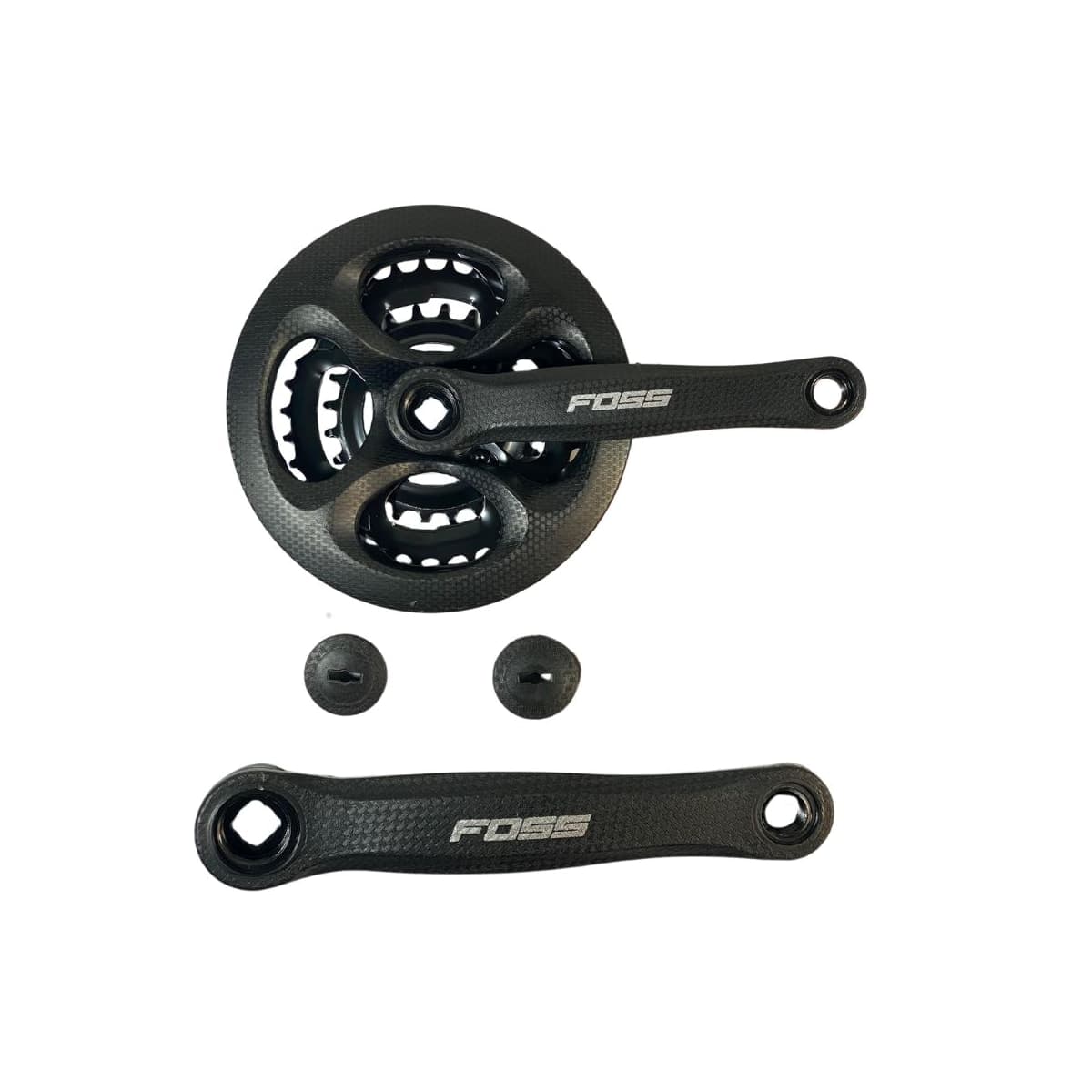 Pedivela Aço Triplo Foss 24/34/42D Preto 170mm com Protetor