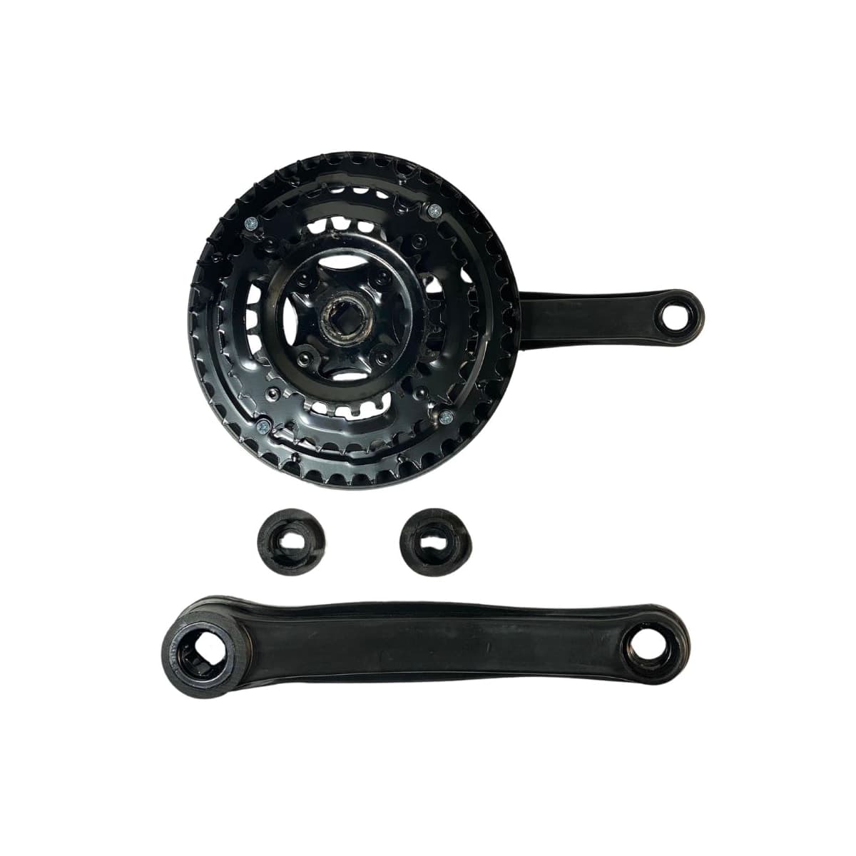 Pedivela Aço Triplo Foss 24/34/42D Preto 170mm com Protetor