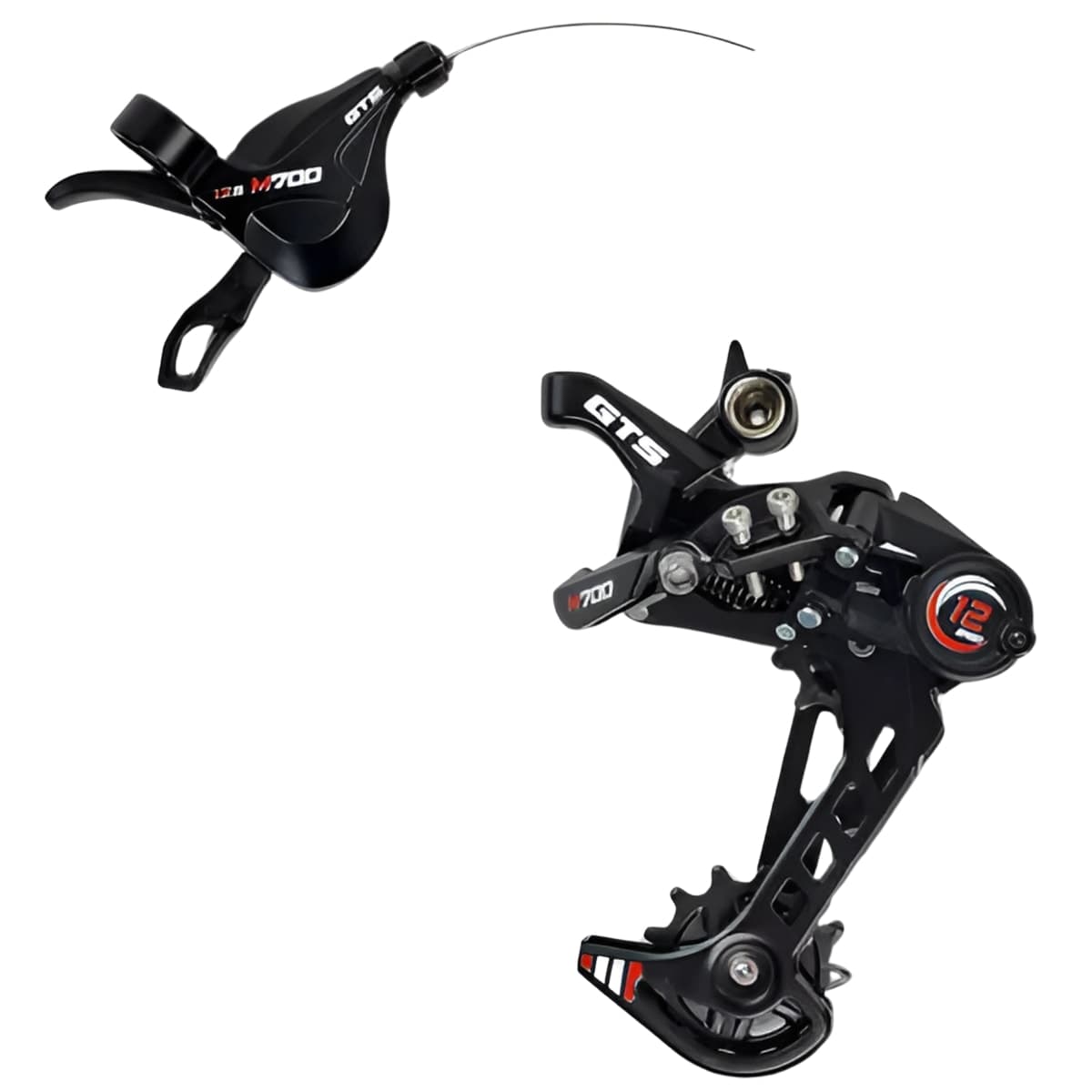 Cambio Traseiro GTS 12 Velocidades + Alavanca Cambio Rapid Fire GTS