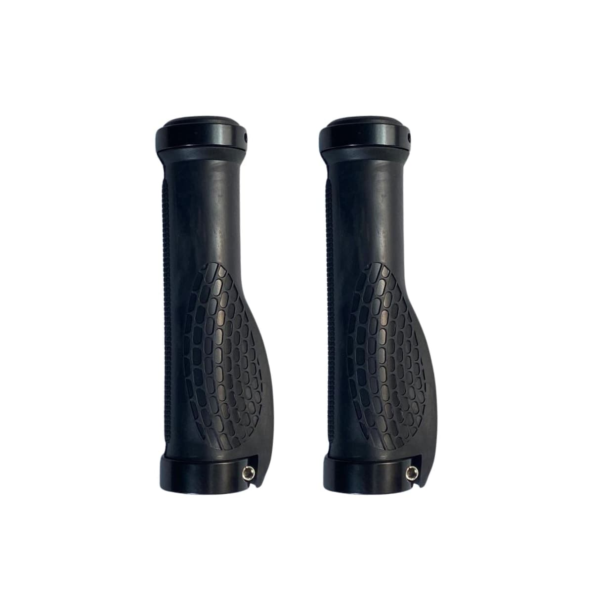 Manopla Bike Com 2 Trava Alumínio GTS FG-179 Borracha 130mm