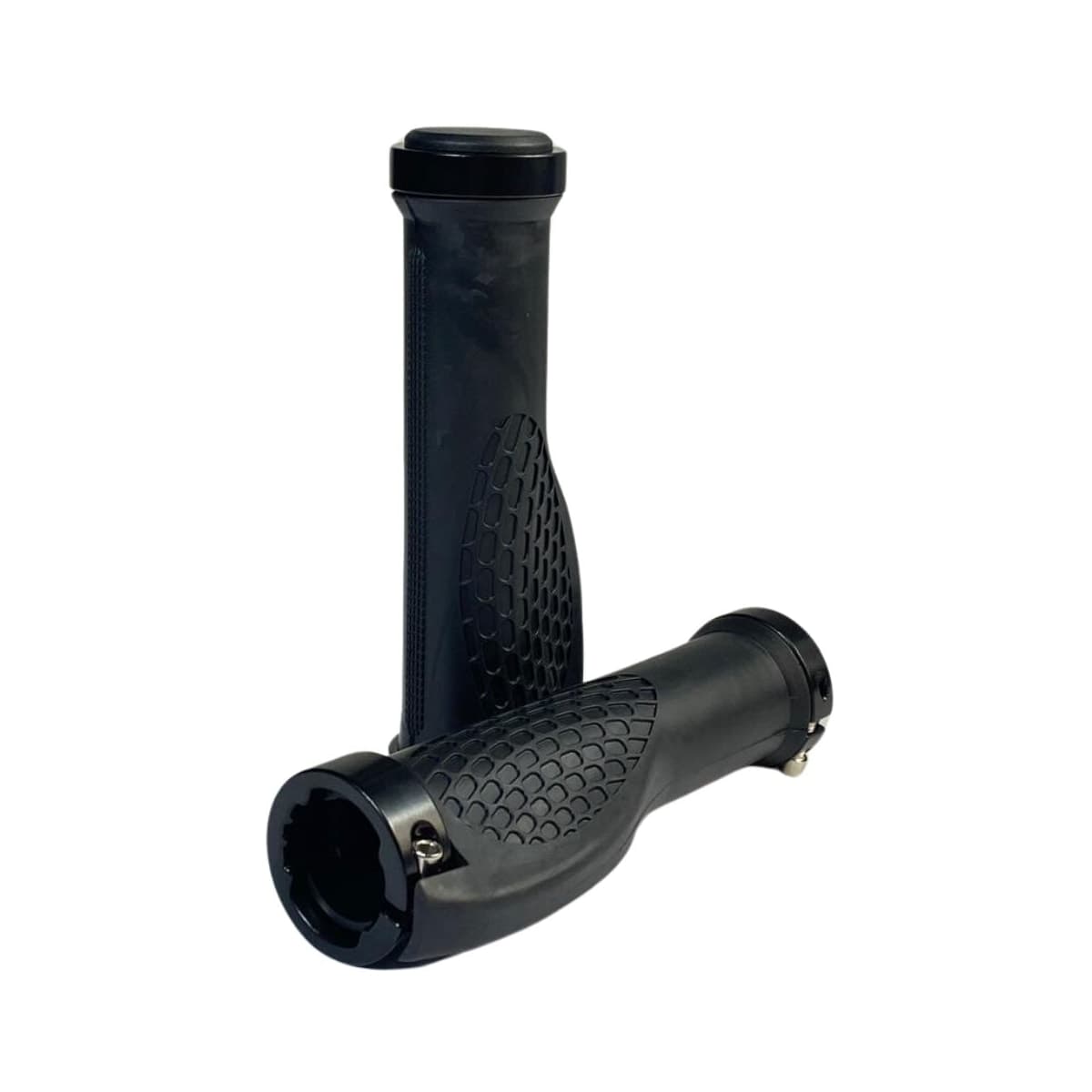 Manopla Bike Com 2 Trava Alumínio GTS FG-179 Borracha 130mm