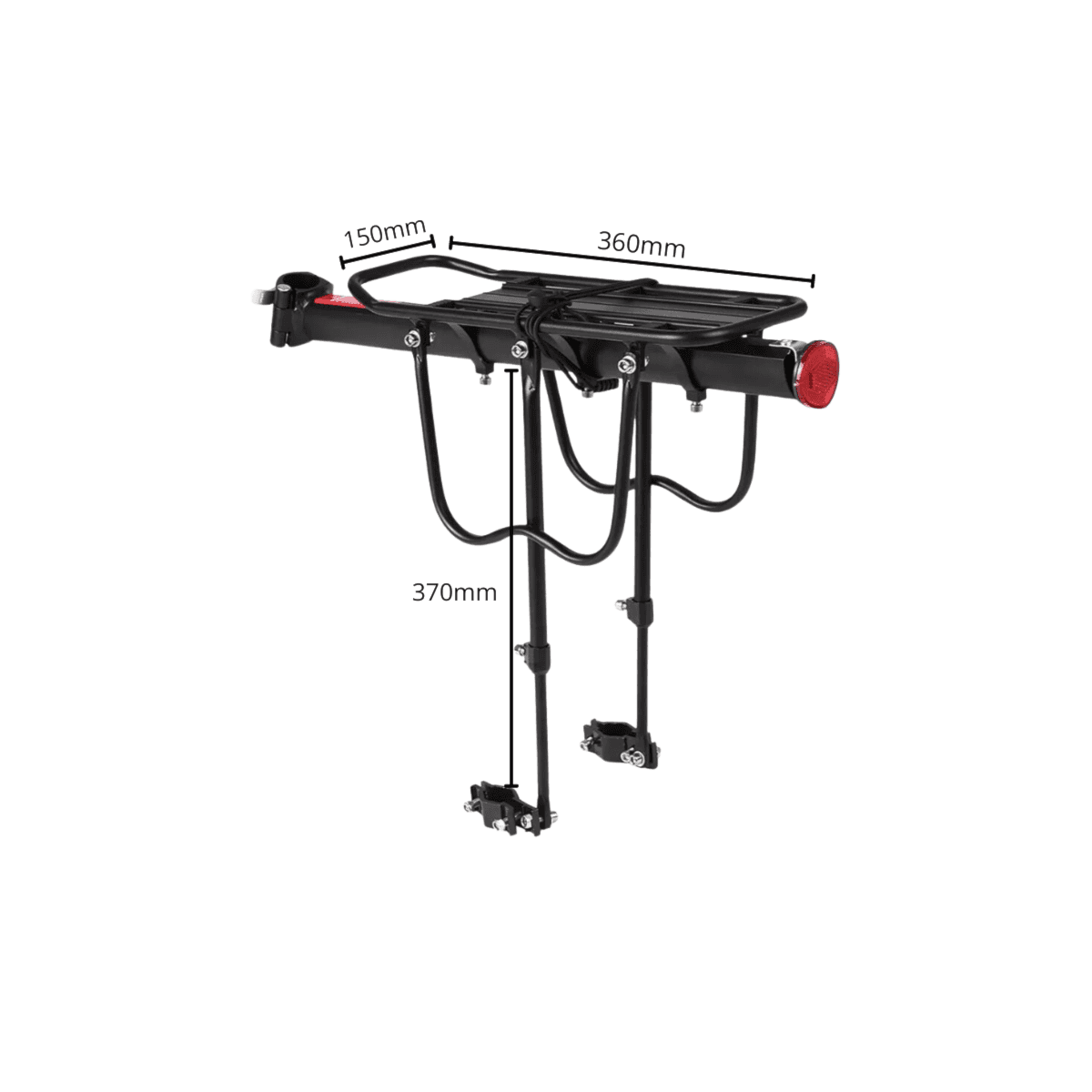 Bagageiro de Bicicleta Tubular Aro 29 GTA Preto