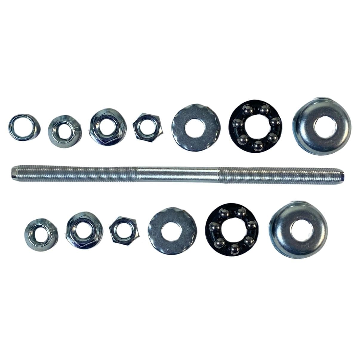 Eixo Traseiro Importado 175mm Aço Zincado Grosso 3/8 Completo