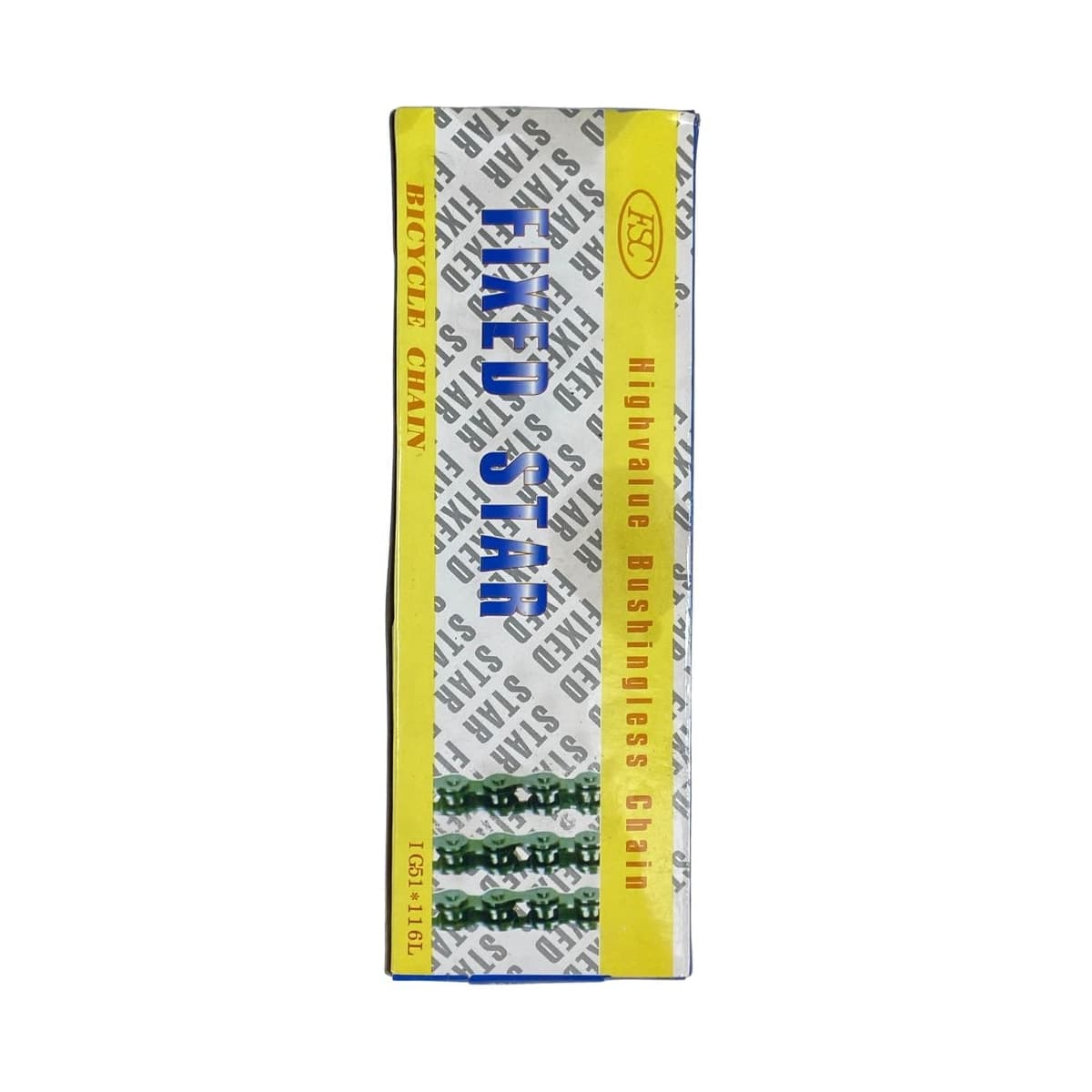 Corrente Fina Star FG-51 116 Elos Preto e Cromado Index 24 Velocidades