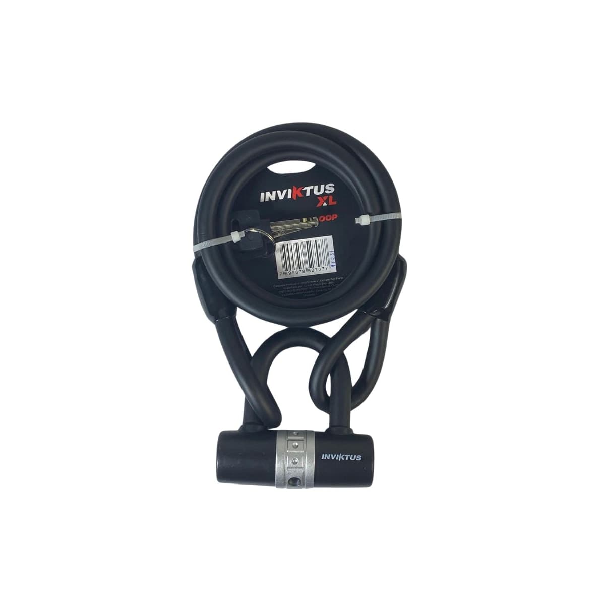Cadeado de Bicicleta Tipo U Inviktus Com Chave 12mm X 1,5M
