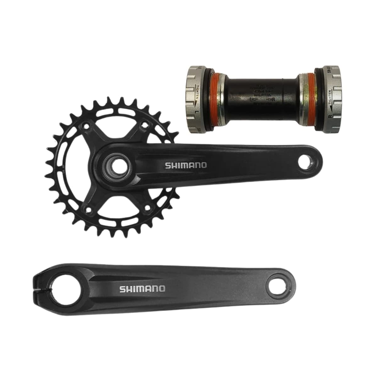 Pedivela Alumínio Single Shimano Deore 32D Preto 175mm