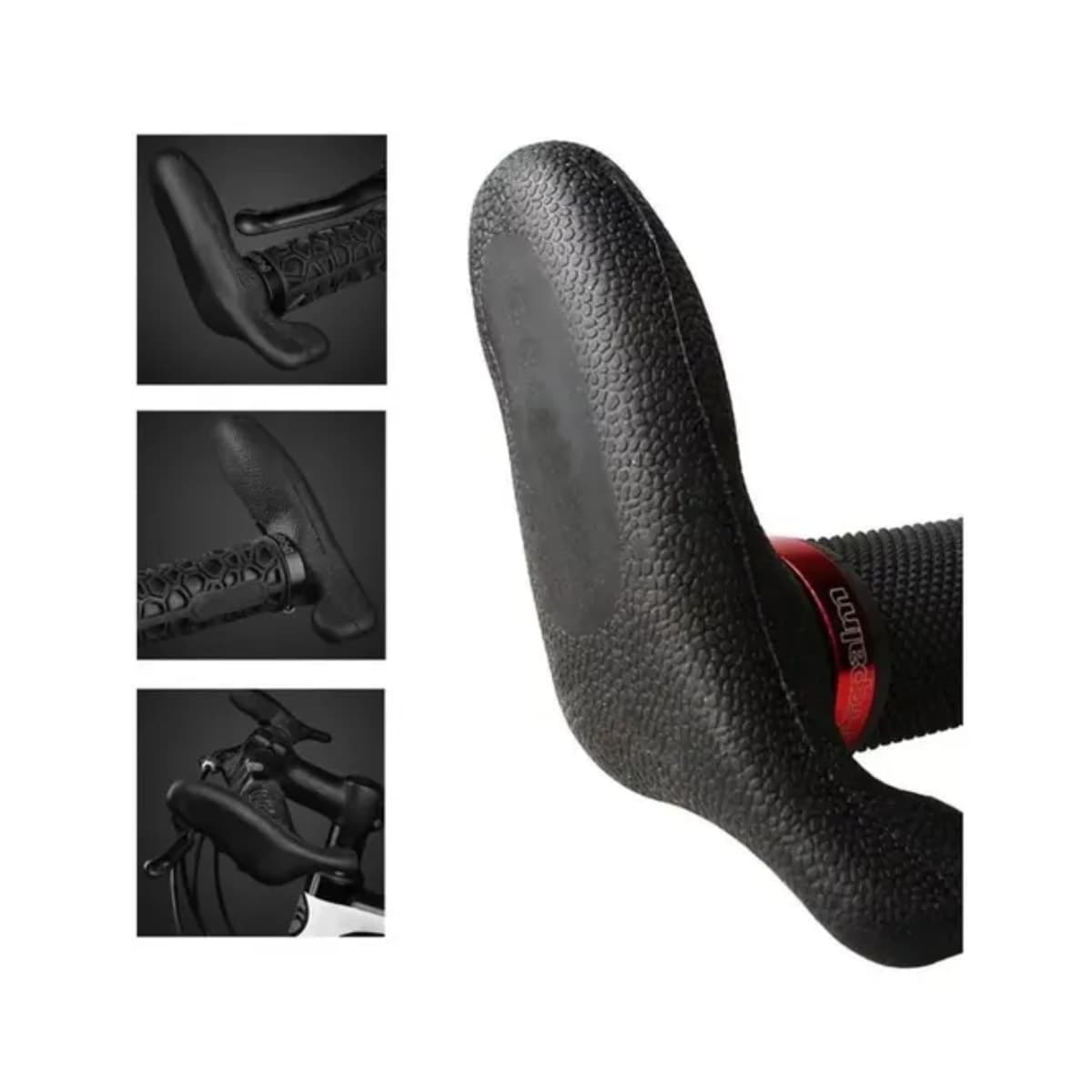 Bar End Emborrachado Importado Ergonômico Preto