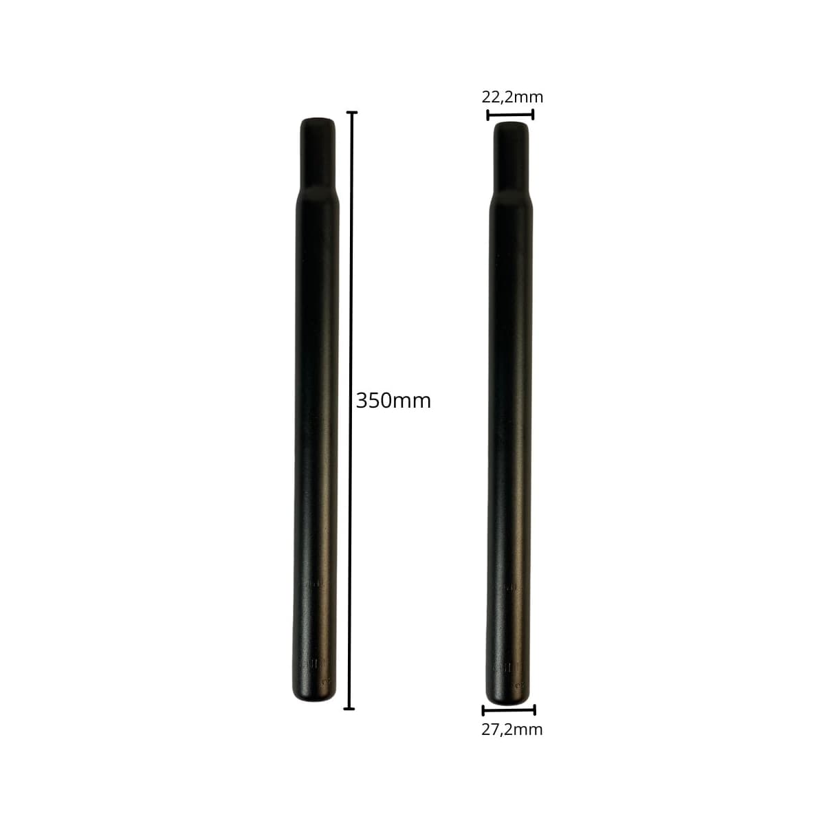 Canote de Selim Importado Aço 27,7 X 350mm Preto