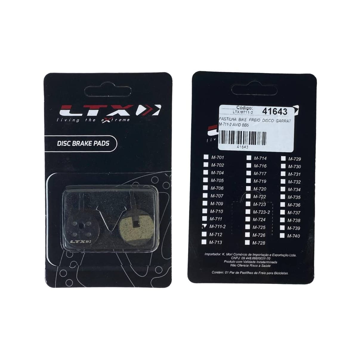 Pastilha Freio de Bicicleta Garra7 M-711-2 Orgânico