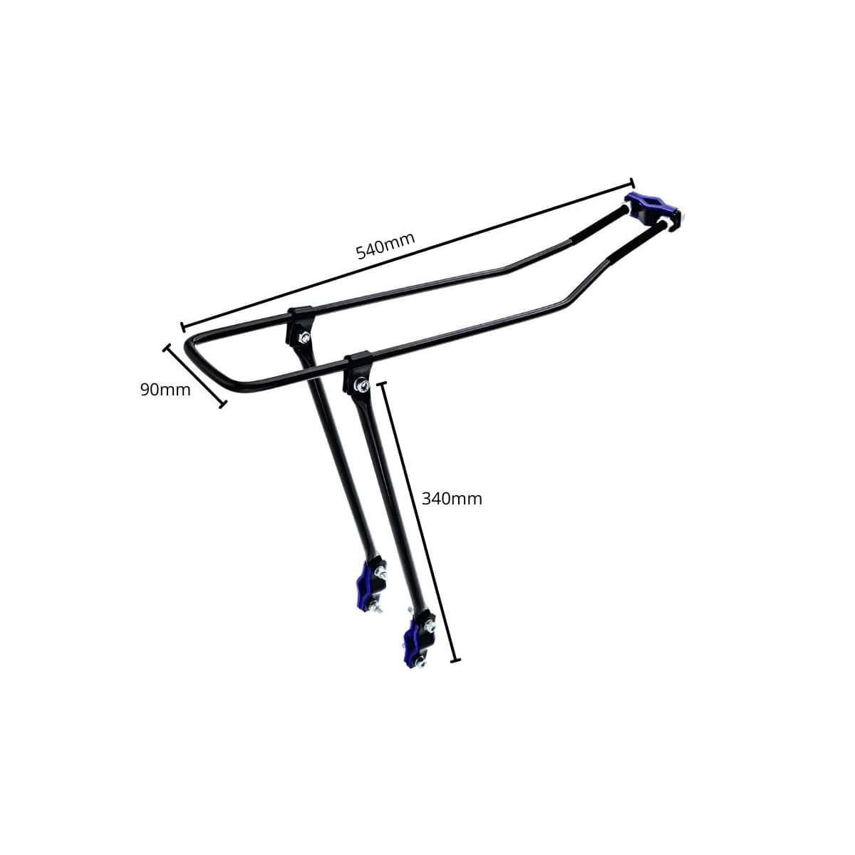Bagageiro de Bicicleta Tubular Kalf Preto Flexivel