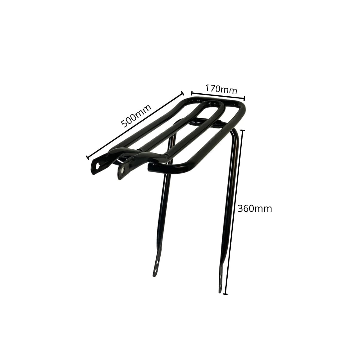 Bagageiro de Bicicleta Tubular Aro 24 Pro Roll Preto