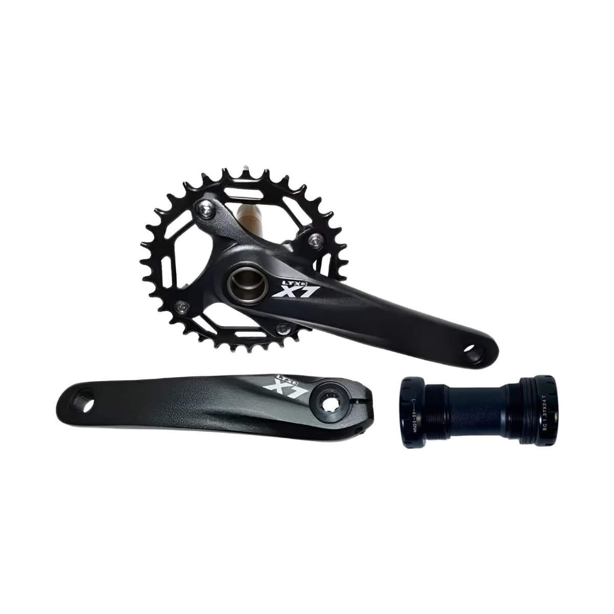 Pedivela Integrado Alumínio Single LTX 7 34D Preto 170mm