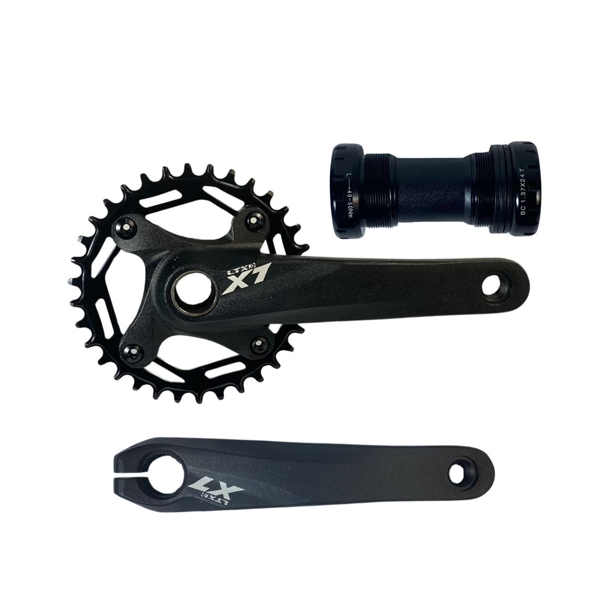 Pedivela Integrado Alumínio Single LTX 7 34D Preto 170mm