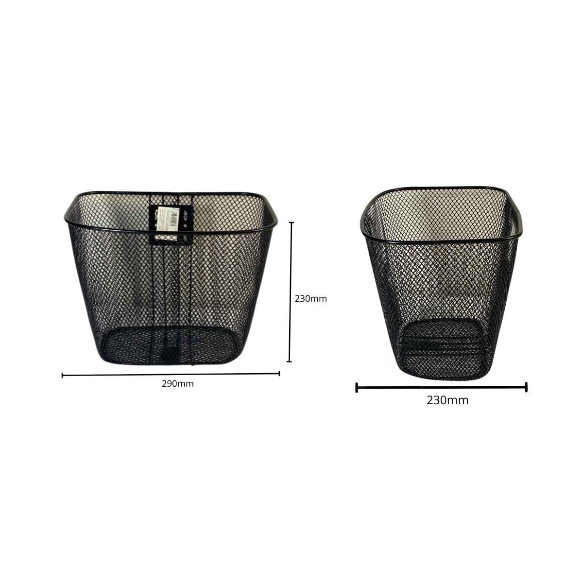 Cesta de Bicicleta Grande Oval Aro 24 Importado Aço Preto