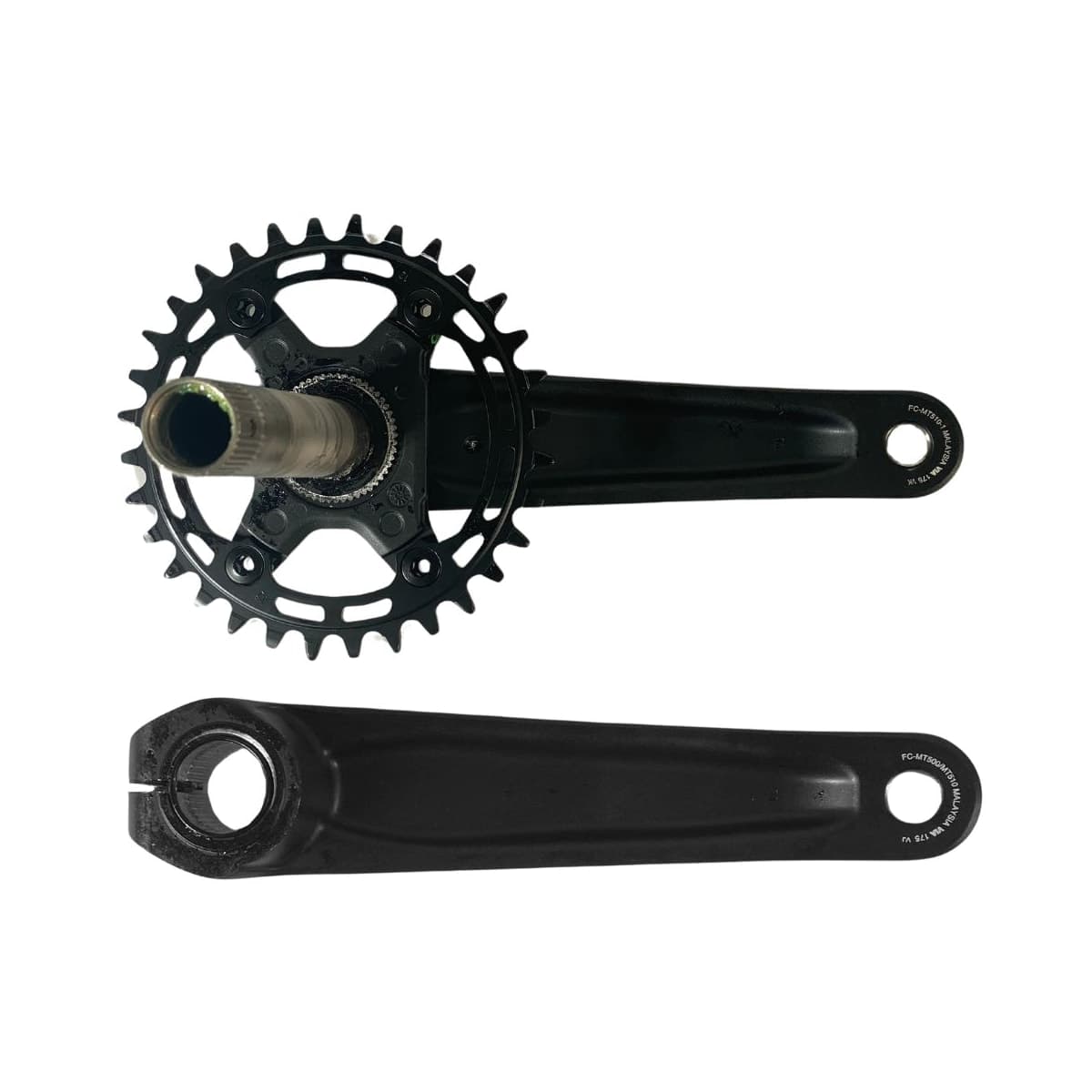 Pedivela Alumínio Single Shimano Deore MT510 32 Dentes Preto 175mm
