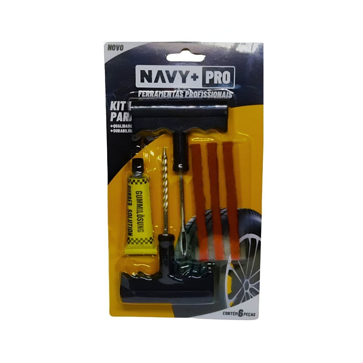 Kit Reparo Navy Pro para Pneu de Carro