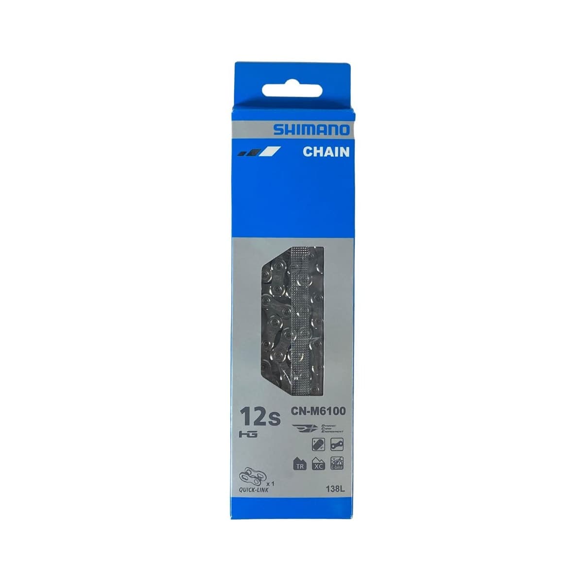 Corrente Fina Shimano M6100 138 Elo Prata 12 Velocidades