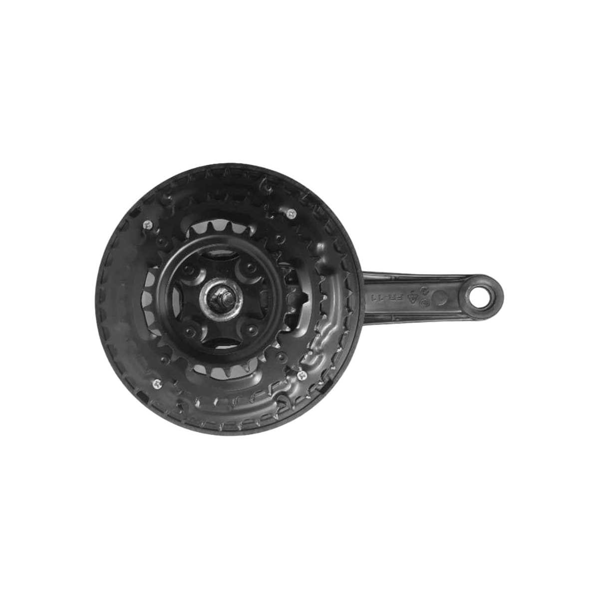 Pedivela Aço Triplo Inviktus 24/34/42D Preto Cinza 175mm Protetor