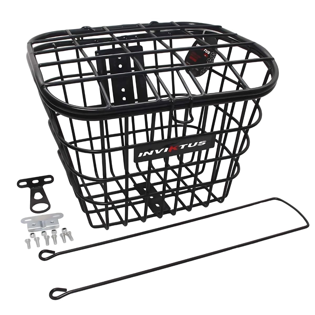 Cesta de Bicicleta Grande Aro 26 Inviktus Aço Preto