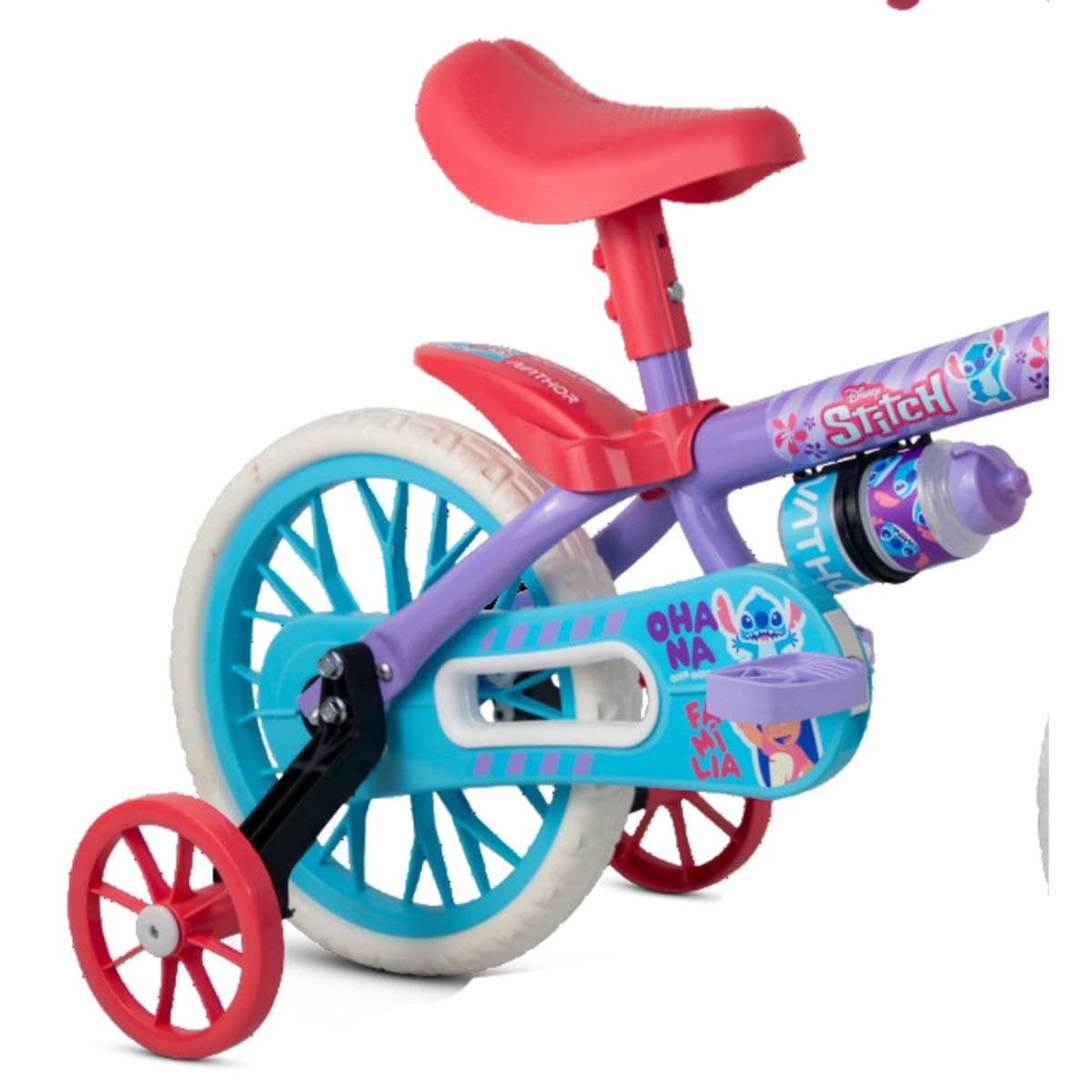 Bicicleta Aro 12 Nathor Stitch Roxo Vermelho