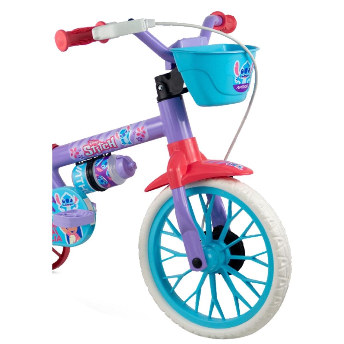 Bicicleta Aro 12 Nathor Stitch Roxo Vermelho