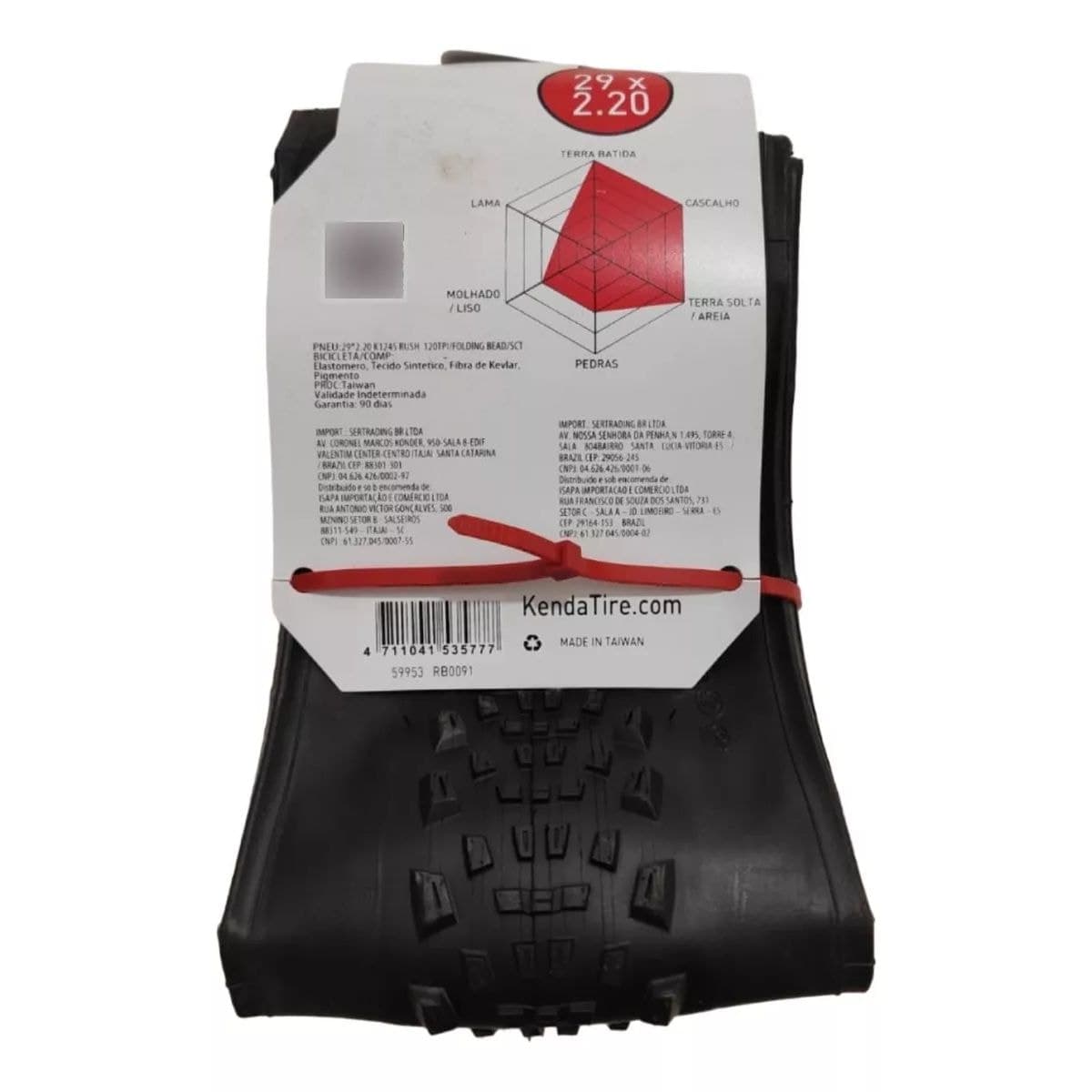 Pneu 29x2.20 Kenda Rush Pro SCT Kevlar Preto