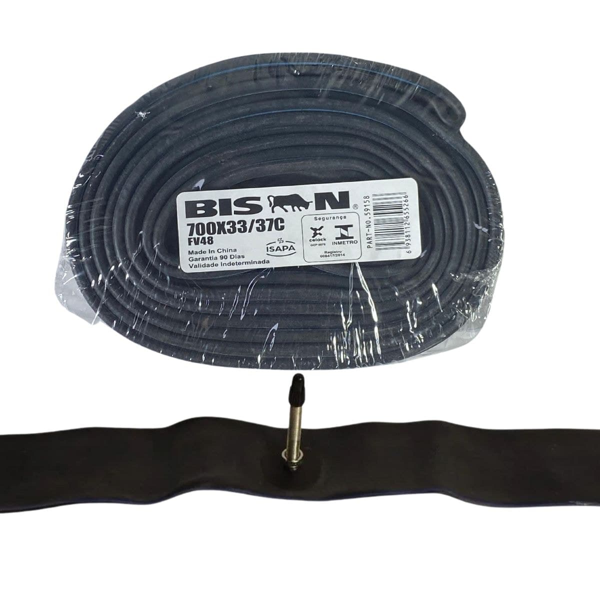 Câmara Aro 700 Bison Válvula Presta 48mm 33/37C