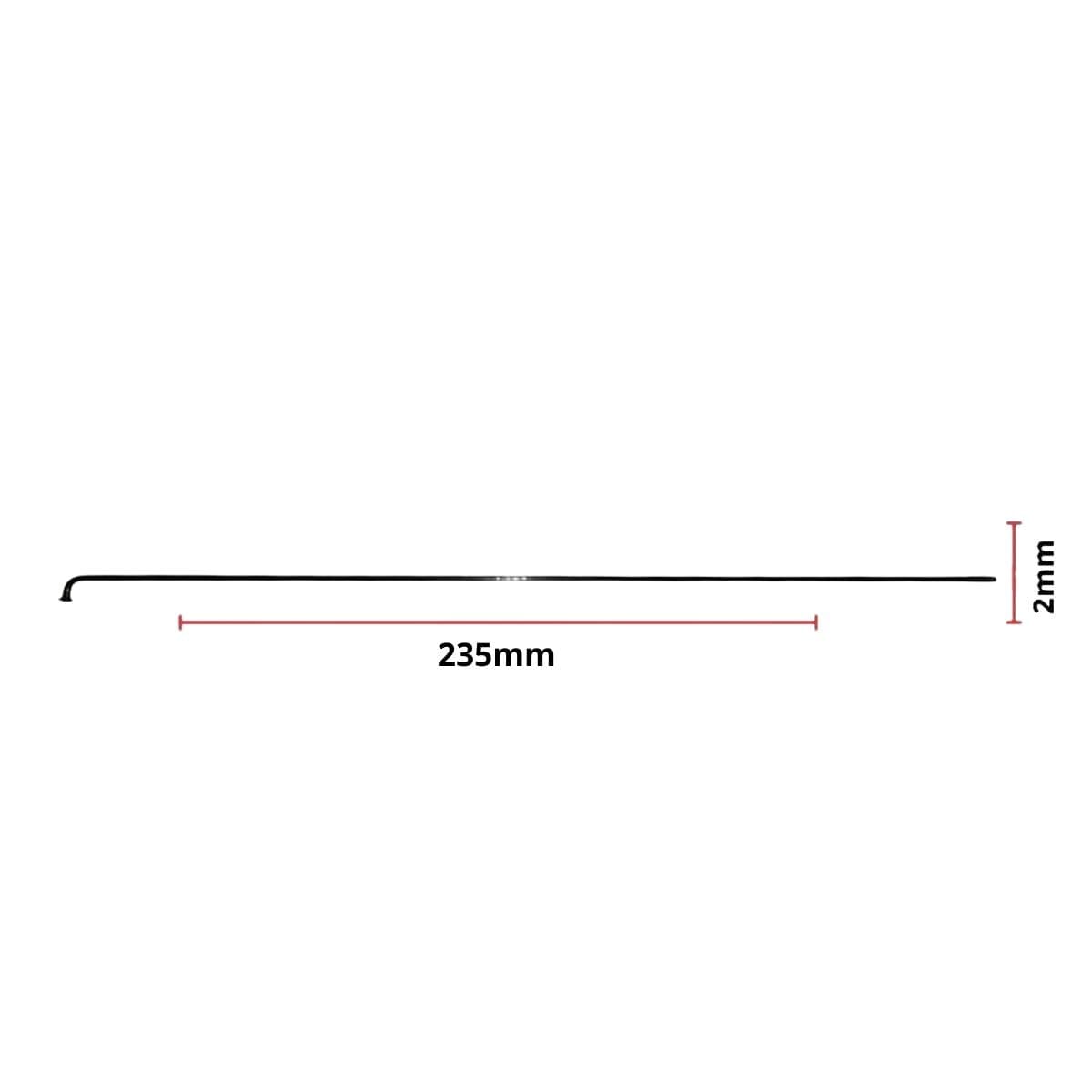 Raio Fino 235x2mm Aço Paco Comum Preto Groza