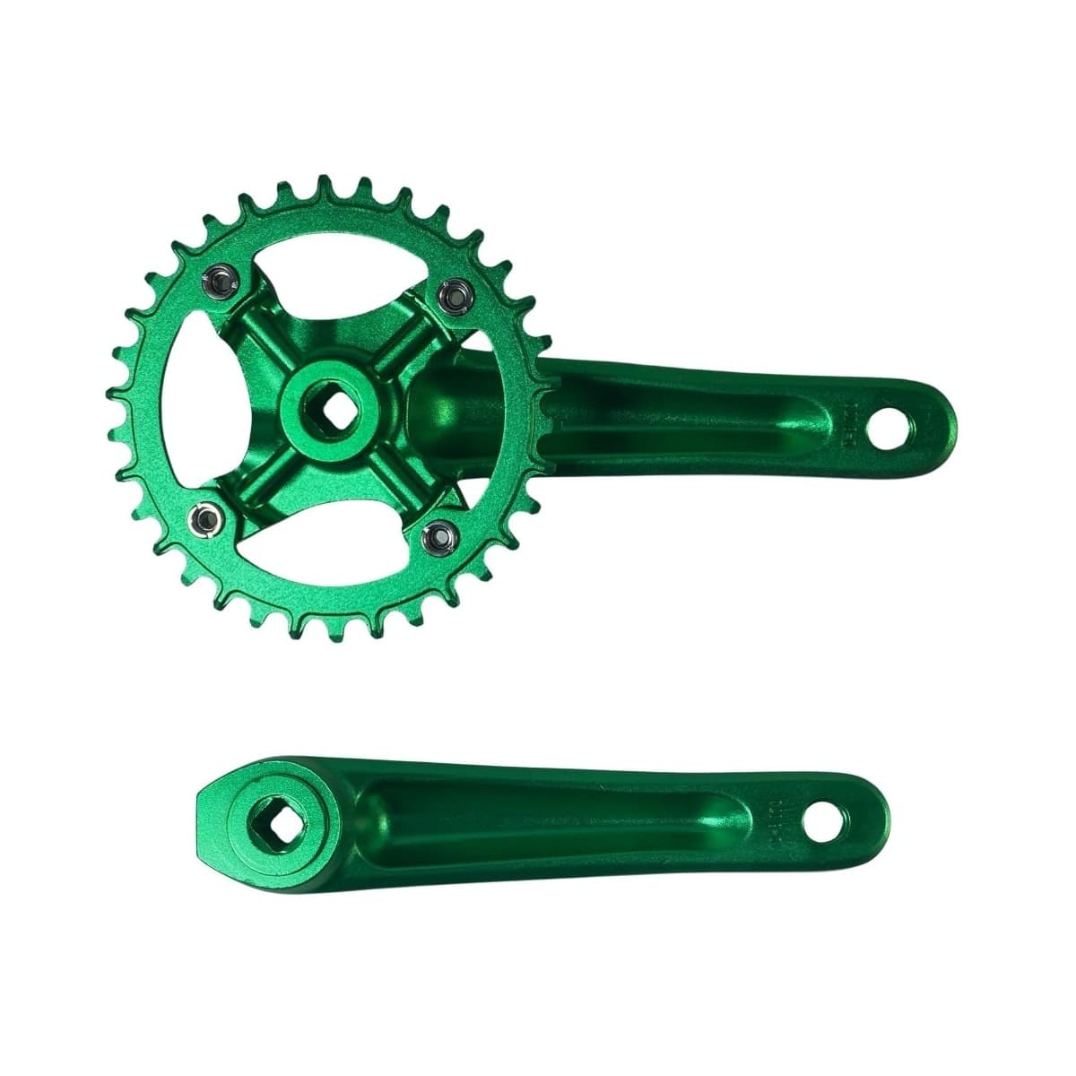 Pedivela Alumínio Single Kook 34 Dentes Verde 170mm BCD 104