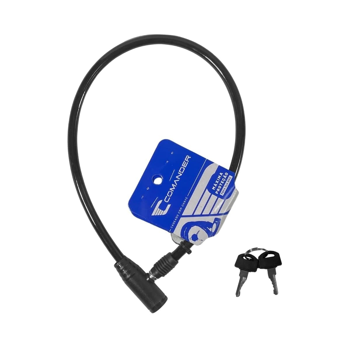 Cadeado de Bicicleta Espiral Comander Chave 4mm X 58cm