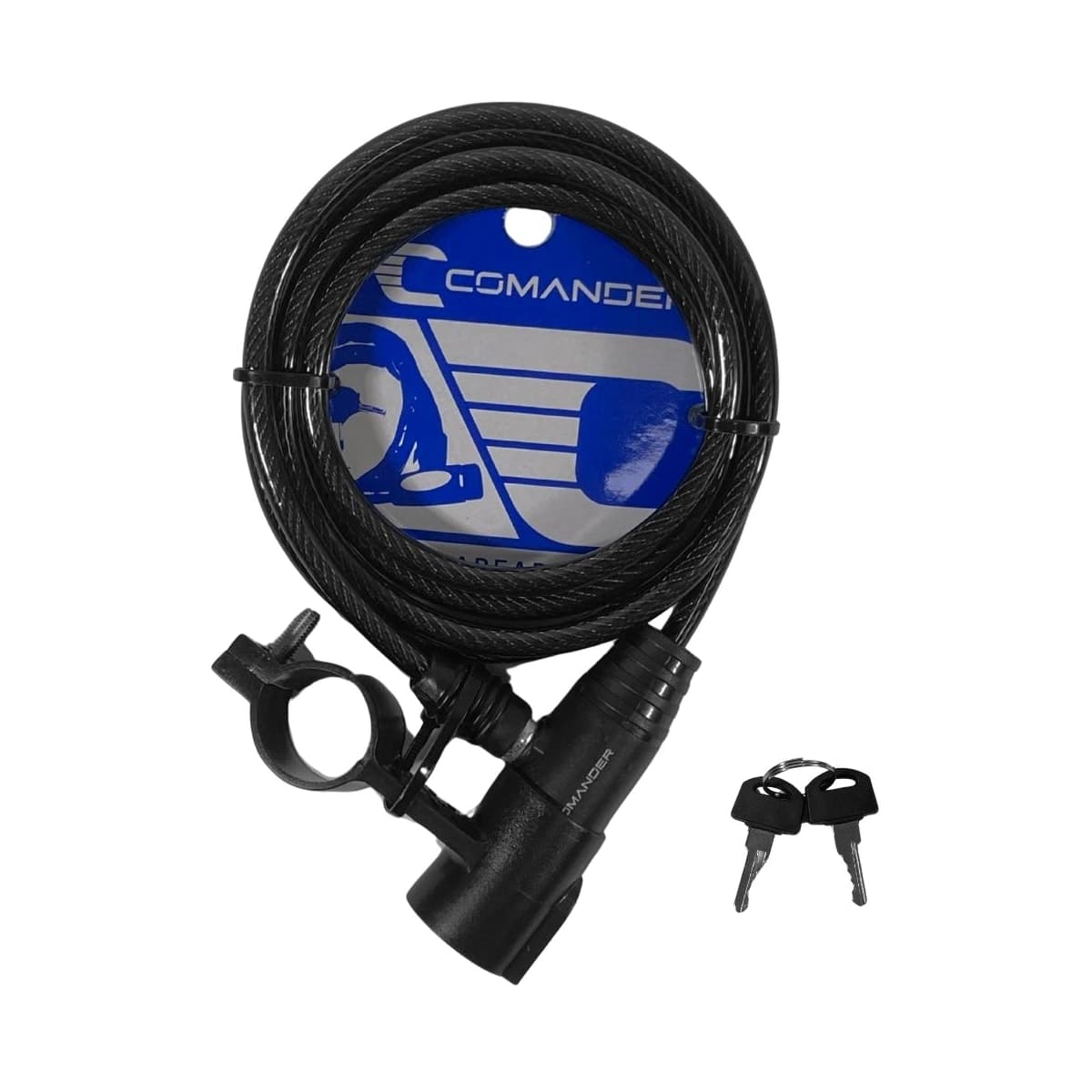Cadeado de Bicicleta Espiral Comander Chave 6mm X 1,5M
