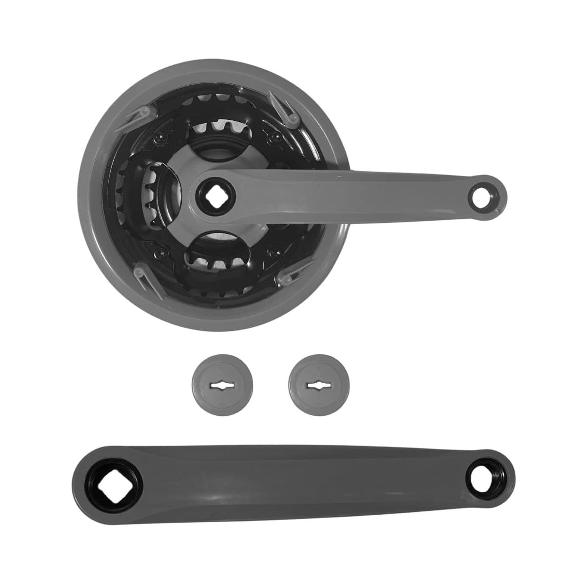 Pedivela Aço Triplo Comander 24/34/42D Cinza 175mm Protetor